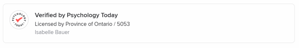 link to psychology today profile